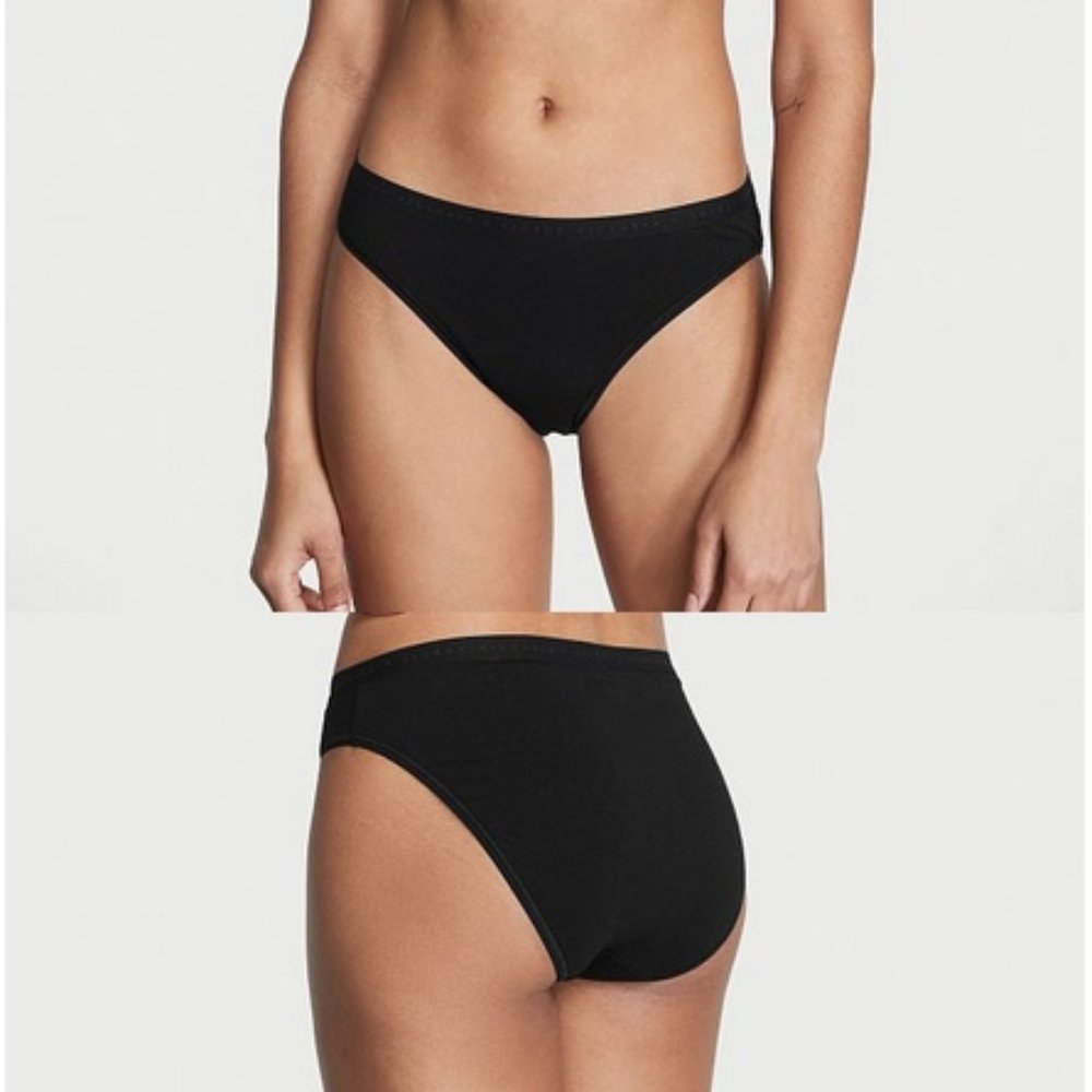 Victoria's Secret Black Cotton Stretch Bikini Panties Size M 5/$30